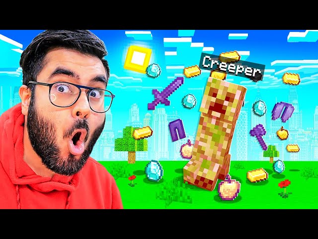 MINECRAFT, But HOSTILE Mobs Drop OP LOOT 🔥 [Funny] | Hitesh KS