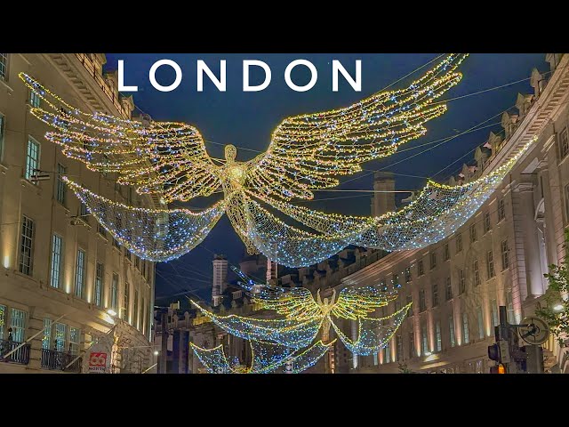 London Christmas Lights Tour | Central London Christmas Market | London Winter Night Walk [4K HDR]