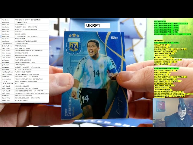 2024 TOPPS LINEAGE ARGENTINA LA24 SOCCER CARDS, 6 BOX, 47 SPOT RANDOM PLAYER CASE BREAK - #UKRP1