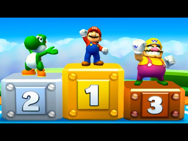 Mario Party Star Rush Minigames -  Mario Vs Wario Vs Yoshi Vs Rosalina (Master CPU)