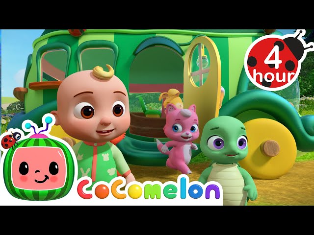 The Wheel's on the Turtle Bus Song + More | Cocomelon - JJ's Animal Time | Toddler Learning Cartoons