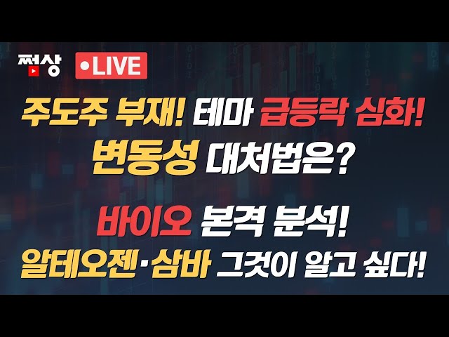 [11월 22일 시장 핵심] 바이오 본격 분석 알테오젠·삼바 그것이 알고 싶다!!! 주도주 부재 속 테마주 급등락 심화...변동성 대처법은?