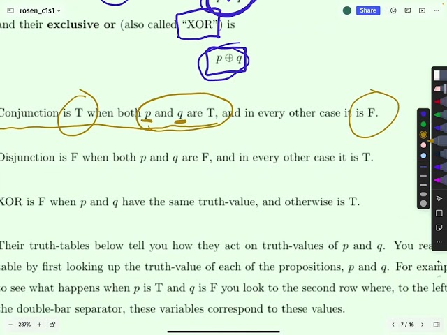 Discrete Math - 0003 - C1S1 Negation, Conjunction, Disjunction, Exclusive Or