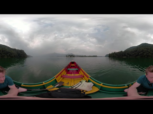 Pokhara lake Nepal boat trip. filmed in 360/VR with go pro.