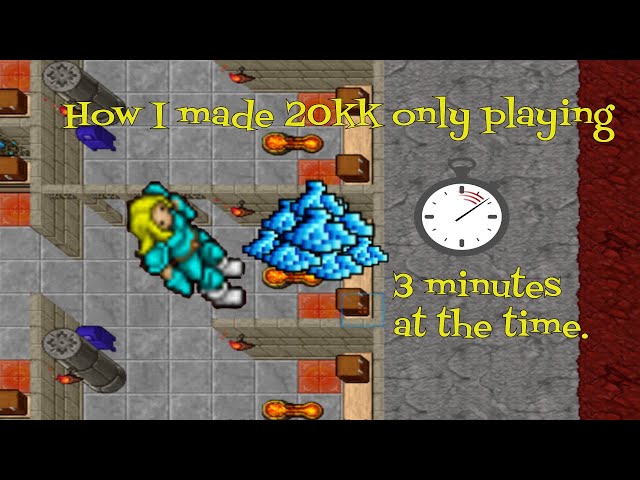 How I made 20kk playing 3 minutes a day and character. Tibia Moneymaking guide in Tibia 2022.