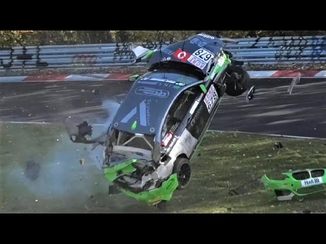 VLN 9 2019 - Huge Flying Crash Wüstenhagen BMW M240i Racing Cup - Nürburgring Nordschleife