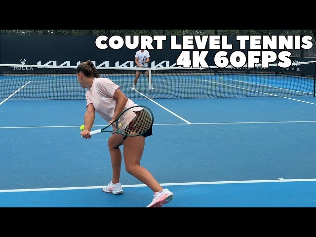 Highest Ranked Womens One-Handed Backhand | Diane Parry Court Level Practice 2024 (4K 60FPS)