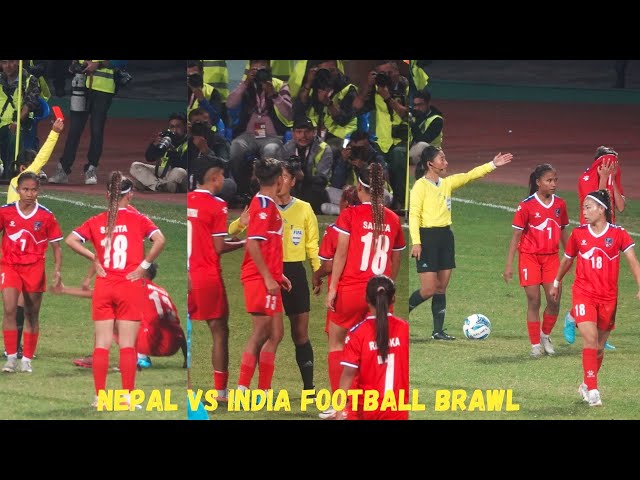 Nepal VS India | Football brawls in Dasharatha Stadium | Saff Women Championship