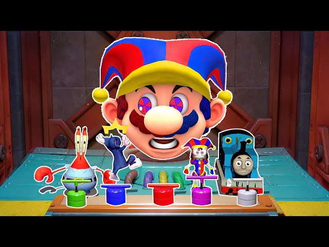 Mario Party Superstars Minigames - Thomas Vs Mr Krabs Vs Pomni Vs Tom (Hardest Difficulty)