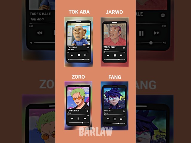 Tarek Bale versi Fang, Jarwo, Tok Aba dan Zoro #coverai #jedagjedug #viralshort