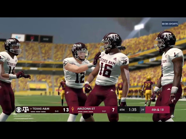 Texas A&M (0-3) vs #8 Arizona State (2-1) | MCFL Week 4 (Franchise Debut for Texas A&M)