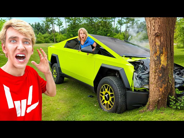 Mom Crashed my New Tesla CYBERTRUCK..!!