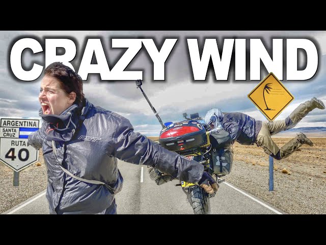 Strong Winds Nearly Push Our Motorcycle Off the Road! 🇦🇷 [S3 - E44]