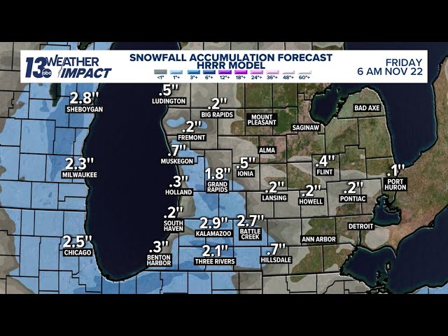 LIVE RADAR | Tracking West Michigan's first snowfall of 2024