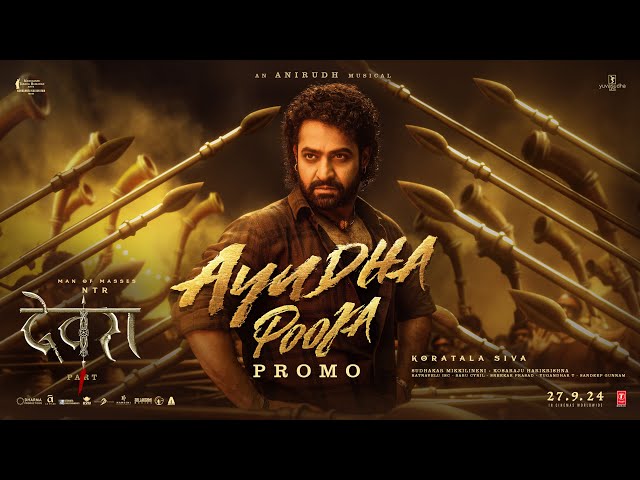 Ayudha Pooja Promo (Hindi) | Devara | NTR | Saif Ali Khan | Koratala Siva | Anirudh | Sep 27