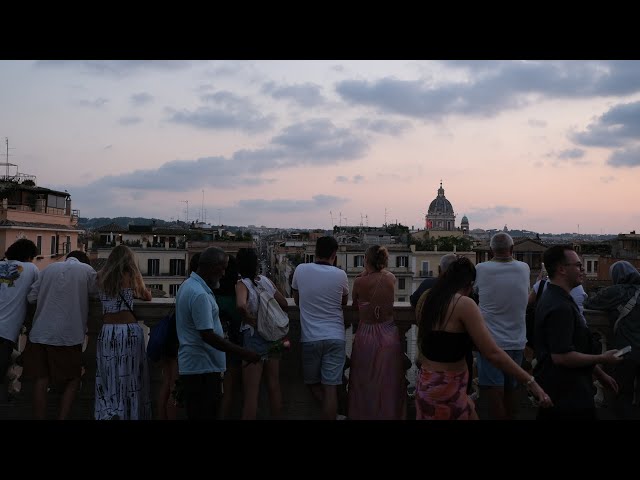 Rome Virtual Tour. Evening walk from Via Veneto to Piazza Mignanelli. ITALY Slow TV | 4K HDR