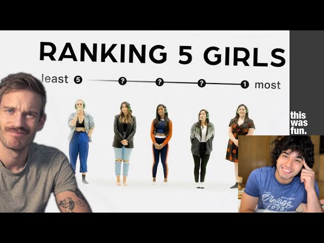 ME AND PEWDIEPIE RANK GIRLS | JUBILEE REACTION