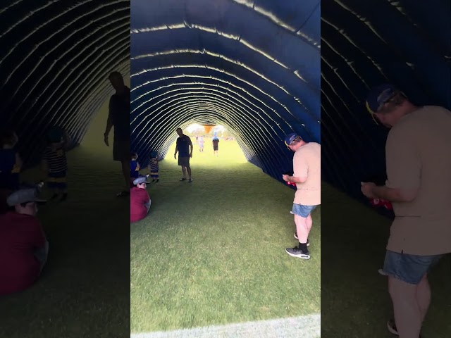 Running Through Inflatable Eagle Tunnel | West Coast Eagles Fan Day 2024 🔵🟡🦅