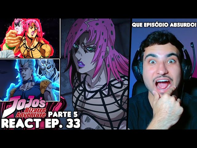 DIAVOLO REVELADO!! POLNAREFF VS DIAVOLO FOI INSANO! React JoJo's Bizarre Adventure Parte 5 EP. 33