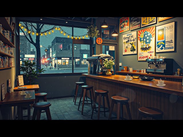 Snowy Café Escape ❄ The Soft Melodies of Lofi Songs 🎶 Chill Hip Hop Mix to Study/relax 🎧 Lofi Coffee