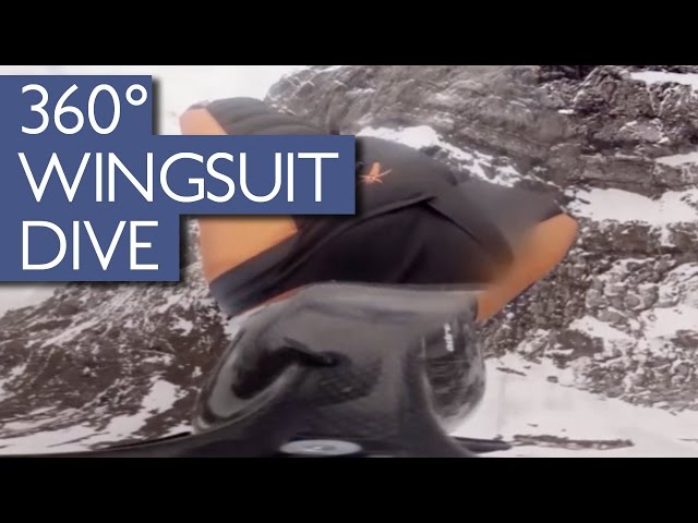 360°: POV Wingsuit Jump From Top Of Mountain