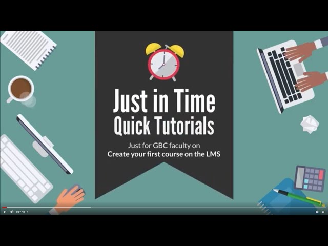 JIT - Create your first course on the LMS