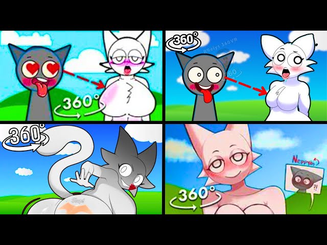 360° VR Gray x Wenda sus meme full compilation | Sprunki animation