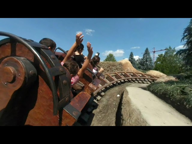 Seven Dwarf Mine Train in Disney world in the magic kingdom. 3D VR or 3DVR