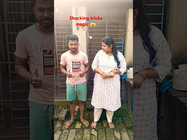 Shocking tricks magic 😱 wait for end 🤪 #shorts #viral #comedy #ytshorts #foryou #couple