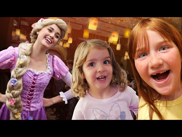 ADLEY and NAVEY dance with RAPUNZEL!!  Princess Surprise on a Disney Cruise for Niko's 6th Birthday