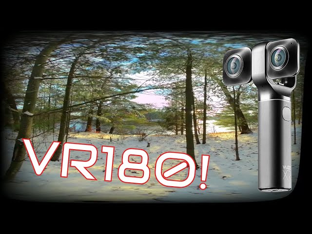 Vuze XR Motion Stabilization #VR180 Winter Walk Test for YouTubeVR