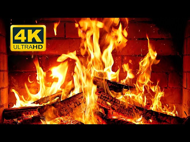 🔥 Cozy Fireplace 4K (12 HOURS). Fireplace with Crackling Fire Sounds. Crackling Fireplace 4K