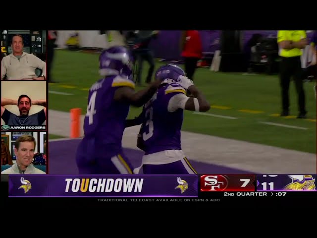 ManningCast reacts to Vikings last-second 1st half touchdown