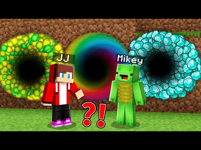 JJ and Mikey Portals Challenge in Minecraft - Maizen Gameplay