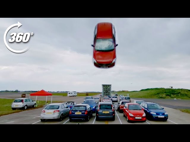 360º DISASTROUS Car Park Race! | Top Gear: Jumps