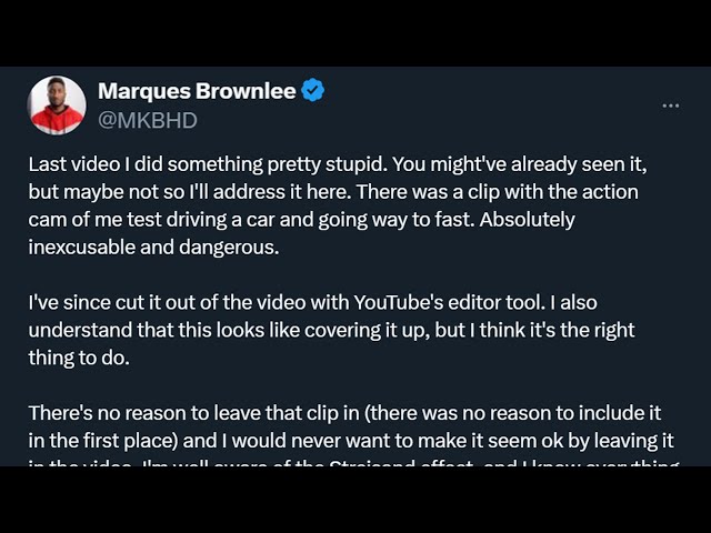 Marques Brownlee Situation is Disappointing