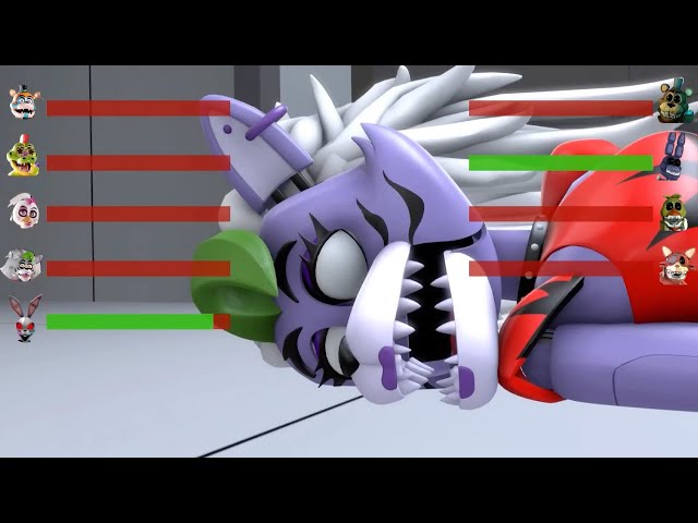 [SFM FNaF] Top 5 Security Breach SLASHER VS Fights WITH Healthbars