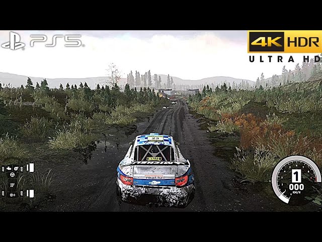 WRC 10 (PS5) Heavy Rain 4K 60FPS HDR Gameplay