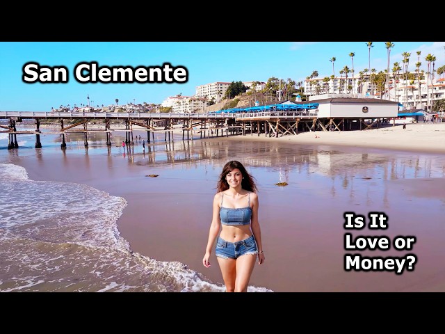 Beautiful San Clemente Beach with a Club Performance by Trish Demure of "Is It Love or Money?"