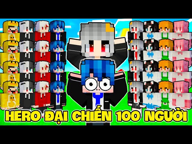 PHONG CẬN SAMMY THỬ THÁCH 24 GIỜ XÂY DỰNG BIỆT ĐỘI 1000 HERO ĐẠI CHIẾN TÍ HON TRONG MINECRAFT