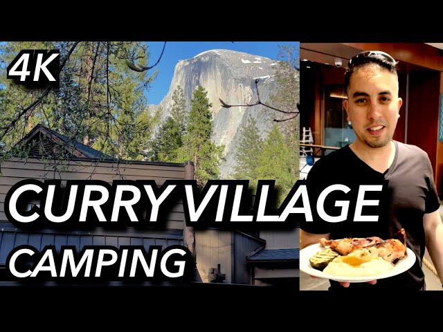 Camping at Curry Village in Yosemite National Park!  Review of our Cabin, Food, and Campsite!