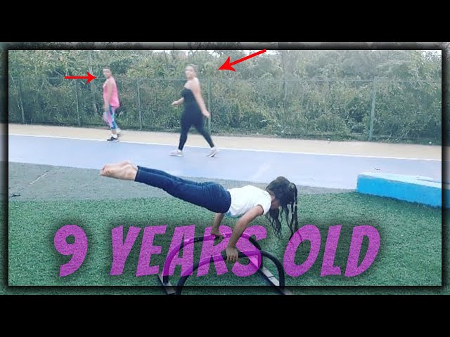 9 YEARS OLD GIRL DEFEATED GRAVITY / PLANCHE AND FRONT LEVER *UNBELIEVABLY*