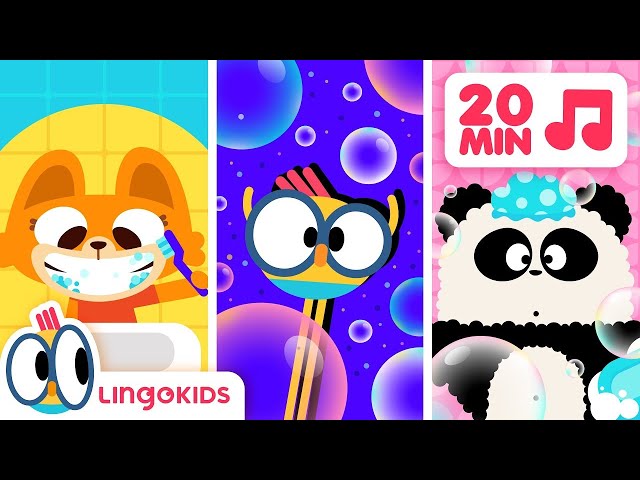 BATHTIME SONGS FOR KIDS 🛀🎶 The Bath Song + More Lingokids Songs