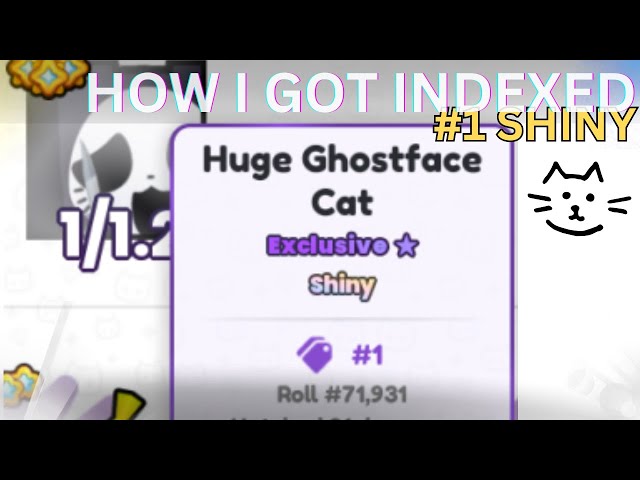 RAREST #1 Shiny Ghostface Cat Huge in PETS GO! [Using keys + hatching] + giveaway!