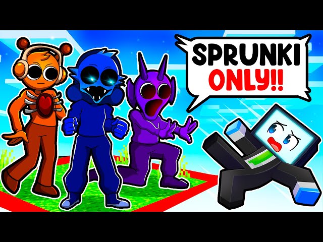 Locked on ONE CHUNK with PHASE 3 SPRUNKI'S in Minecraft!