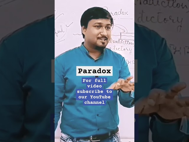 Paradox | Literary Term #literaryterm #paradox #englishcare #nishantgangwal #explanation #viralshort