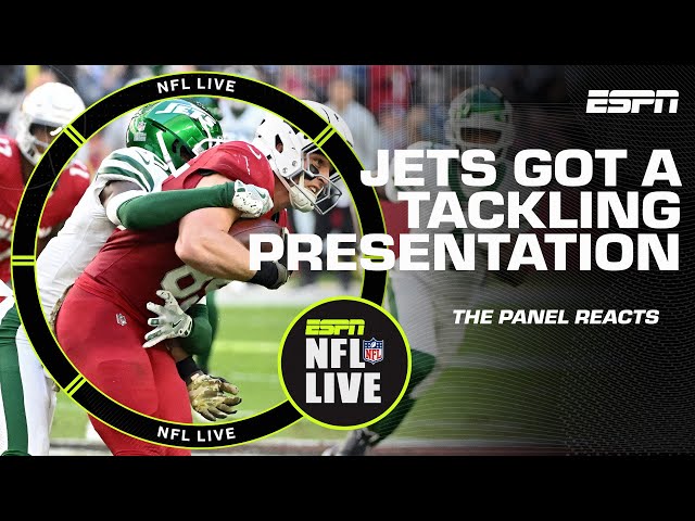 A presentation to embarrass players? 👀 NFL Live reacts to the Jets’ tackling presentation