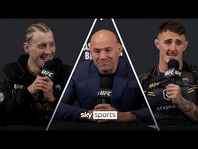 'I love shutting the haters up!' | Paddy Pimblett, Tom Aspinall & Dana White speak after UFC 304