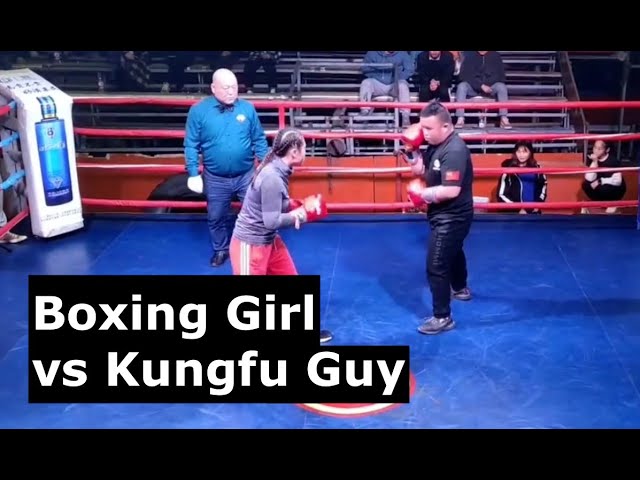 Kungfu Master Challenges Amateur Boxing Girl