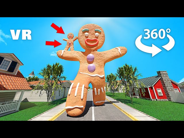 360° VR -  Gingerbread Man Funny Animation || Shrek